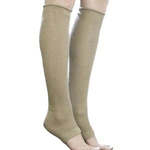 Dance style leg warmer socks light brown, new in packaging